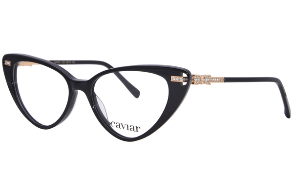 Caviar M4920 Eyeglasses Women's Full Rim Cat Eye w/Clear Crystals