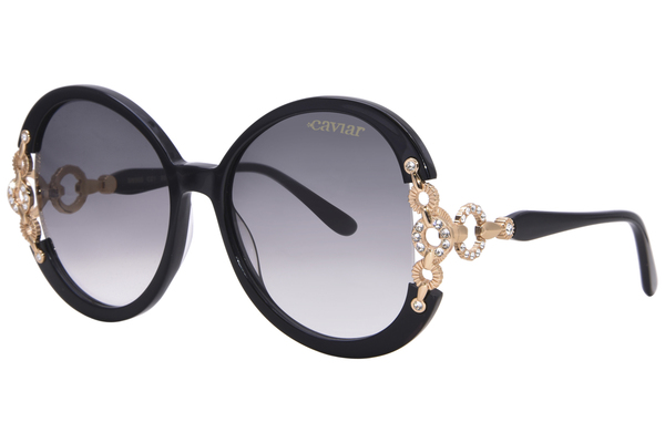  Caviar M6900 Sunglasses Women's Butterfly Shape w/Clear Crystals 