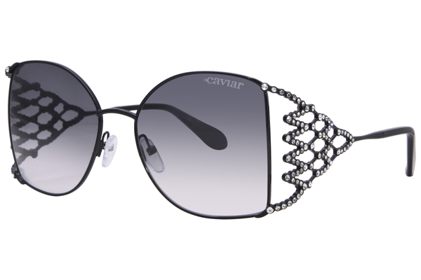  Caviar M6903 Sunglasses Women's Butterfly Shape w/Clear Crystals 