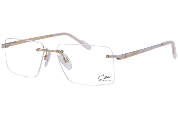  Cazal 7097 Titanium Eyeglasses Men's Rimless Rectangle Shape 