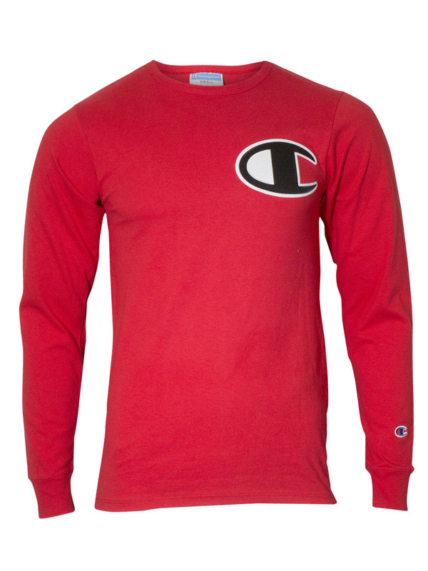  Champion Men's Heritage Applique Logo T-Shirt Long Sleeve 