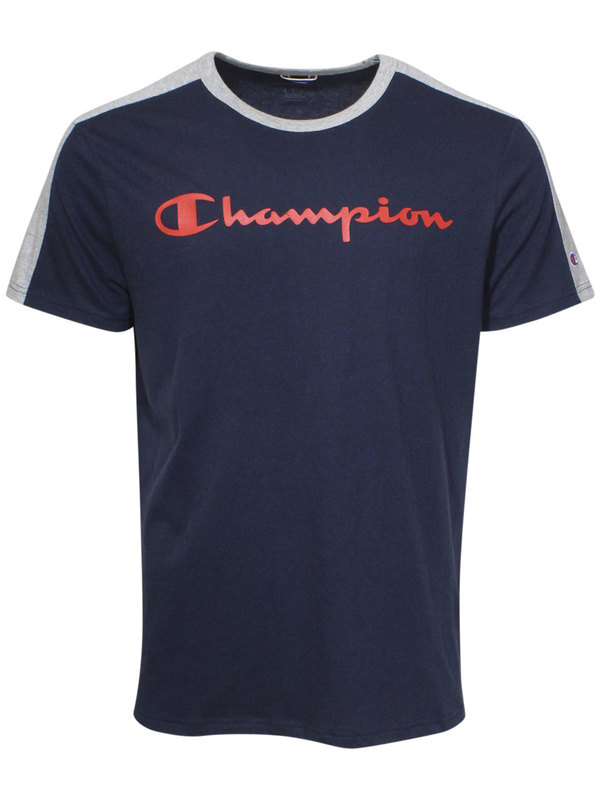  Champion Sportsyle Colorblock T-Shirt Men's Short Sleeve Crew Neck Cotton 