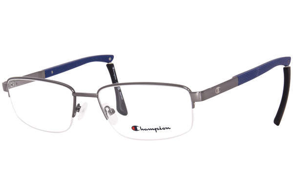  Champion Triad Eyeglasses Men's Semi Rim Rectangular Optical Frame 