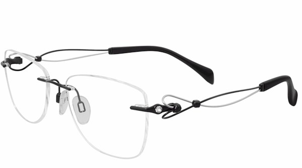  Charmant Line Art XL2125 Eyeglasses Women's Rimless Rectangular Optical Frame 