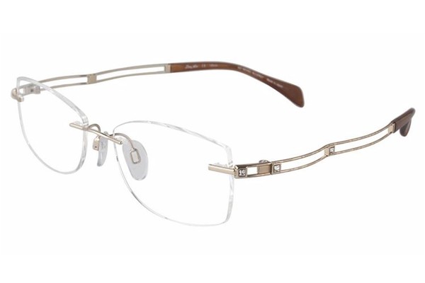  Charmant Line Art Women's Eyeglasses XL2069 Rimless Titanium Frame 