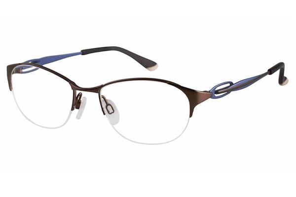  Charmant Perfect Comfort Eyeglasses TI/10611 Half Rim Optical Frame 