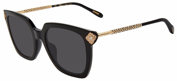  Chopard SCH336S Sunglasses Titanium Women's Square Shape 