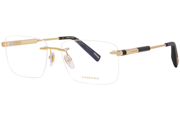  Chopard VCHG18 Eyeglasses Men's Rimless Rectangle Shape 