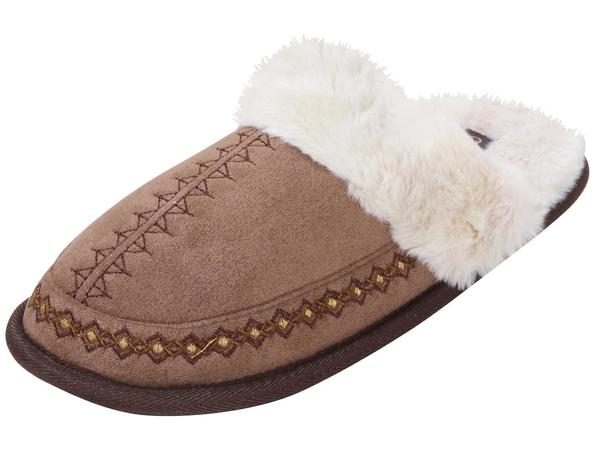  Cobian Women's Colima Mules Slippers Shoes Faux Fur Trim 