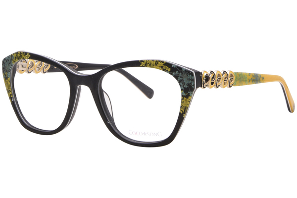  Coco Song Carved Soul CV299 Eyeglasses Women's Full Rim Cat Eye 