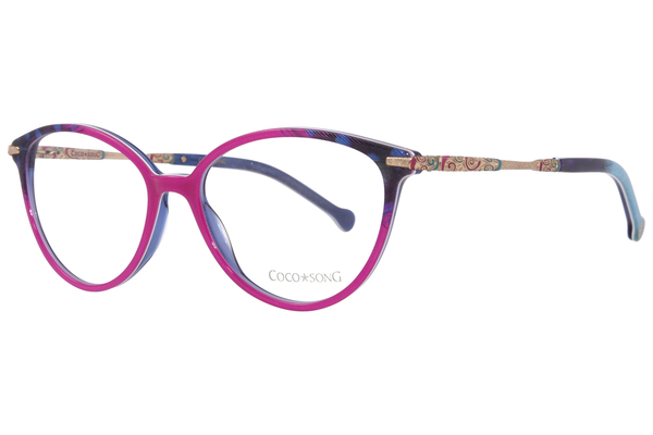  Coco Song Everybody Rock CV264 Eyeglasses Women's Full Rim Cat Eye 