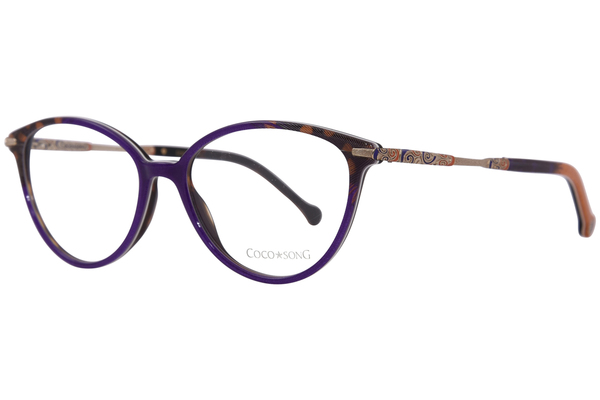  Coco Song Everybody Rock CV264 Eyeglasses Women's Full Rim Cat Eye 