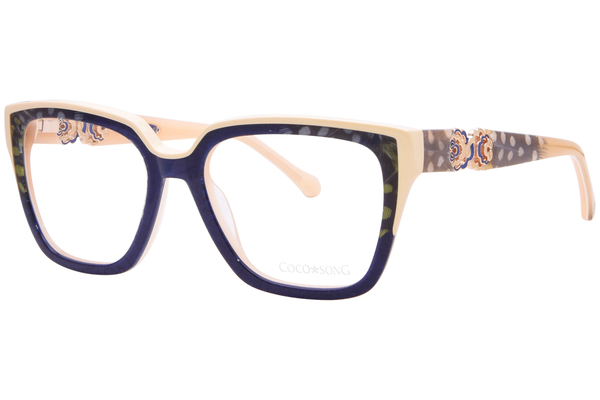 Coco Song Porcelain Peony CV309 Eyeglasses Women's Full Rim Square Shape