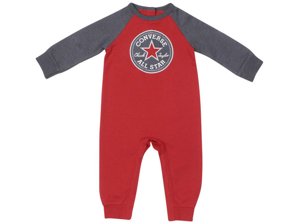 Converse Infant Boy's Raglan Snap Bottom Onesie Bodysuit Coverall