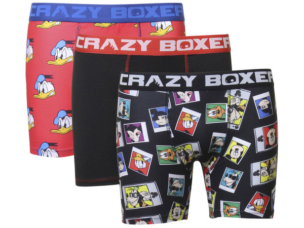  CrazyBoxer Men's Disney Friends Underwear 3-Pairs Boxer Briefs 