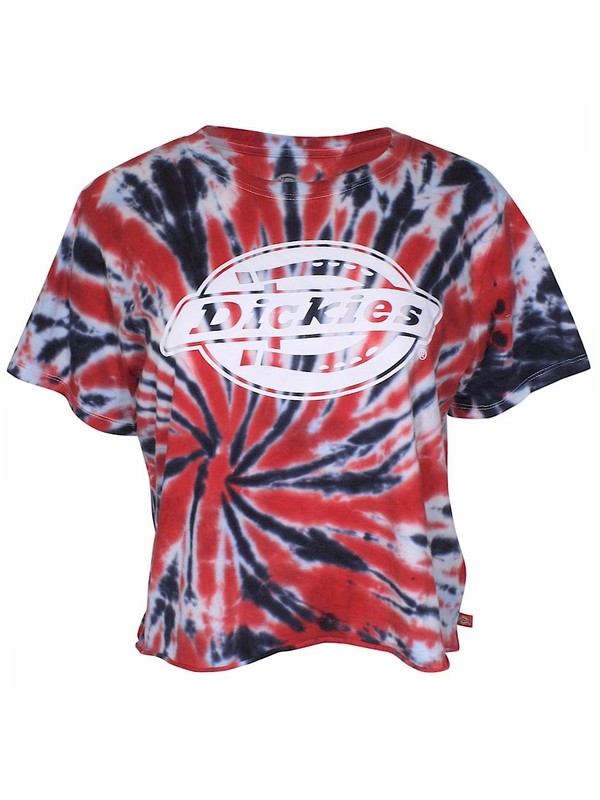  Dickies Girl Tie-Dye T-Shirt Juniors/Women's Short Sleeve Cropped 