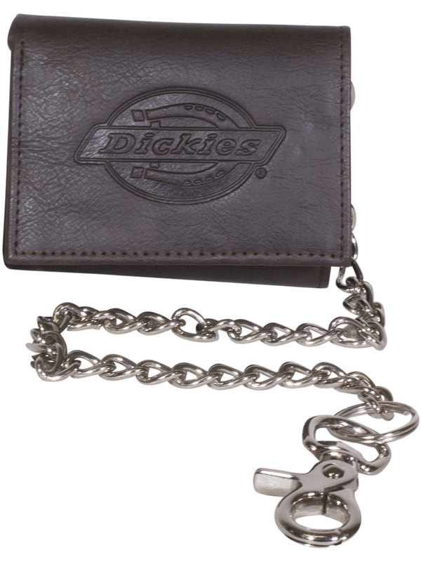  Dickies Men's Trifold Leather Chain Wallet 