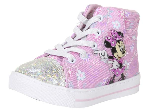  Disney Junior Toddler/Little Girl's Minnie Mouse Canvas High Top Sneakers Shoes 