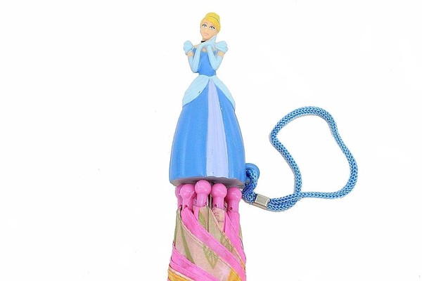  Disney Princess Girl's Pink 3D Handle Umbrella 