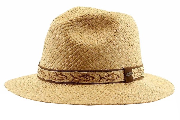  Dorfman Pacific Men's Organic Raffia Safari Hat 