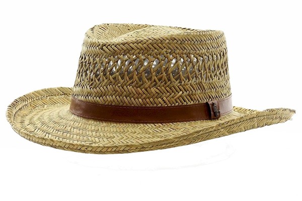  Dorfman Pacific Men's Rush Straw Gambler Hat 