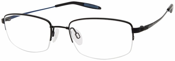  Eddie Bauer EB32045 Eyeglasses Men's Semi Rim Rectangle Shape 