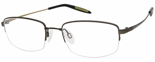  Eddie Bauer EB32045 Eyeglasses Men's Semi Rim Rectangle Shape 