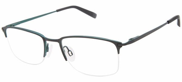  Eddie Bauer EB32050 Eyeglasses Men's Semi Rim Rectangle Shape 