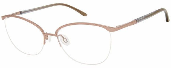  Elle EL13502 Eyeglasses Frame Women's Half Rim Cat Eye 