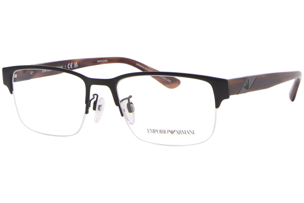 Emporio Armani EA1129 Eyeglasses Men's Semi Rim Rectangle Shape