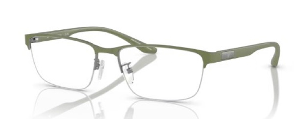  Emporio Armani EA1147 Eyeglasses Men's Semi Rim Rectangle Shape 