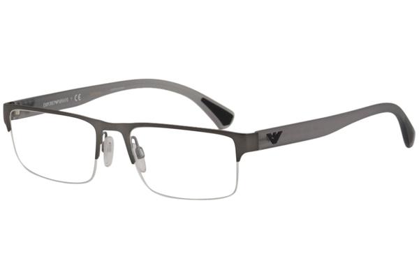  Emporio Armani Men's Eyeglasses EA1050 EA/1050 Half Rim Optical Frame 