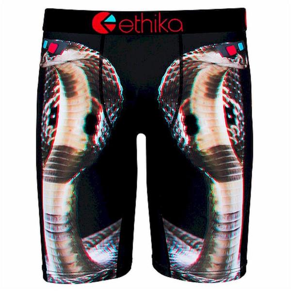  Ethika Men's The Staple Fit Cobra Dimension 3D Long Boxer Briefs Underwear 