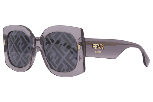 Fendi Sunglasses FF0436 G S KB7MD Transparent Grey Grey Mirror Decor Lens 53mm JoyLot