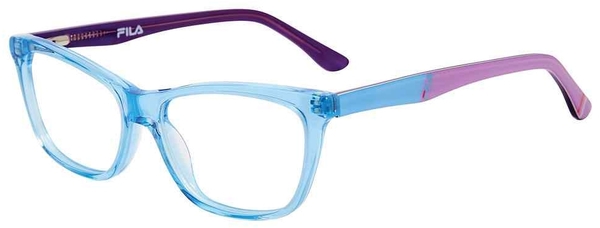  Fila VFI287 Eyeglasses Youth Kids Girl's Full Rim Square Shape 