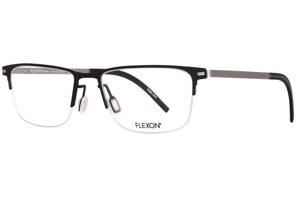 Flexon B2030 Eyeglasses Men's Semi Rim Rectangle Shape