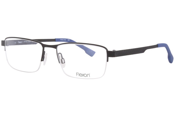  Flexon E1037 Eyeglasses Men's Semi Rim Rectangular Optical Frame 