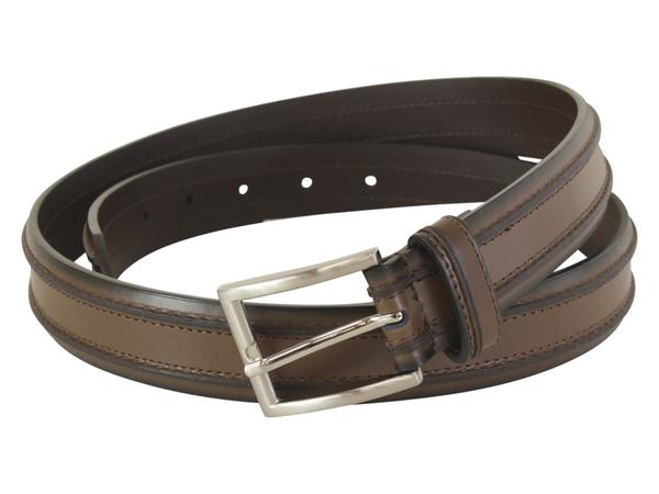  Florsheim Men's Cordovan Ribbed Genuine Leather Belt 
