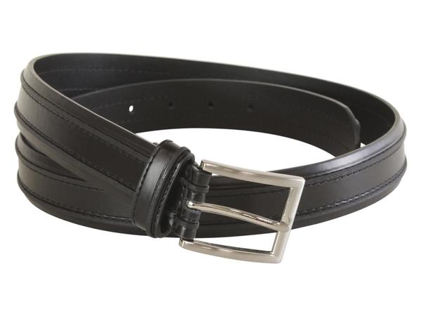  Florsheim Men's Ribbed Genuine Leather Belt 