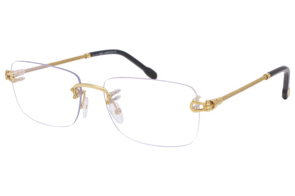  Fred FG50002U Men's Eyeglasses Rimless Rectangular Optical Frame 