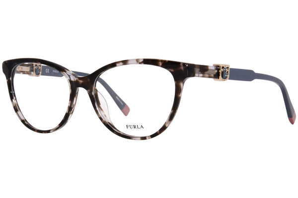 Furla VFU353 Eyeglasses Women's Full Rim Cat Eye Optical Frame