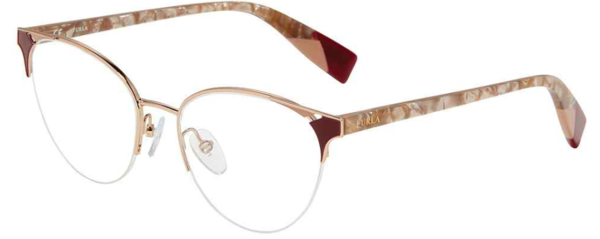  Furla VFU361 Eyeglasses Women's Full Rim Cat Eye Optical Frame 