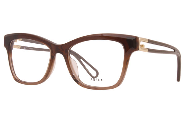  Furla VFU438 Eyeglasses Women's Full Rim Cat Eye Optical Frame 