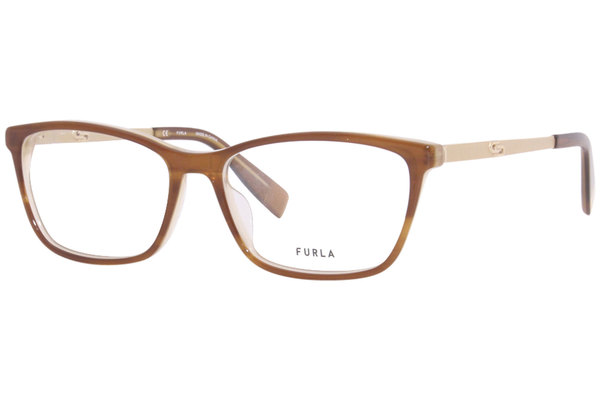  Furla VFU494 Eyeglasses Frame Women's Full Rim Rectangular 