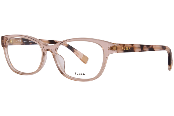  Furla VFU670 Eyeglasses Women's Full Rim Cat Eye Shape 