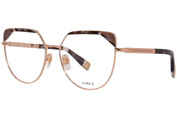  Furla VFU673V Eyeglasses Women's Full Rim Cat Eye 