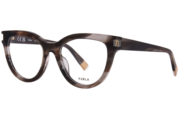 Furla VFU679 Eyeglasses Women's Full Rim Cat Eye