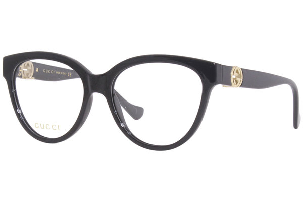 Gucci GG1024O Eyeglasses Frame Women's Full Rim Cat Eye With Gold Chain