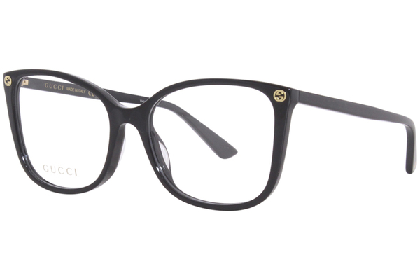  Gucci GG0026O Eyeglasses Women's Full Rim Cat Eye 