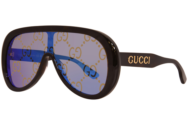 Gucci GG1370S 002 Sunglasses Men's Havana/Blue Shield 99-1